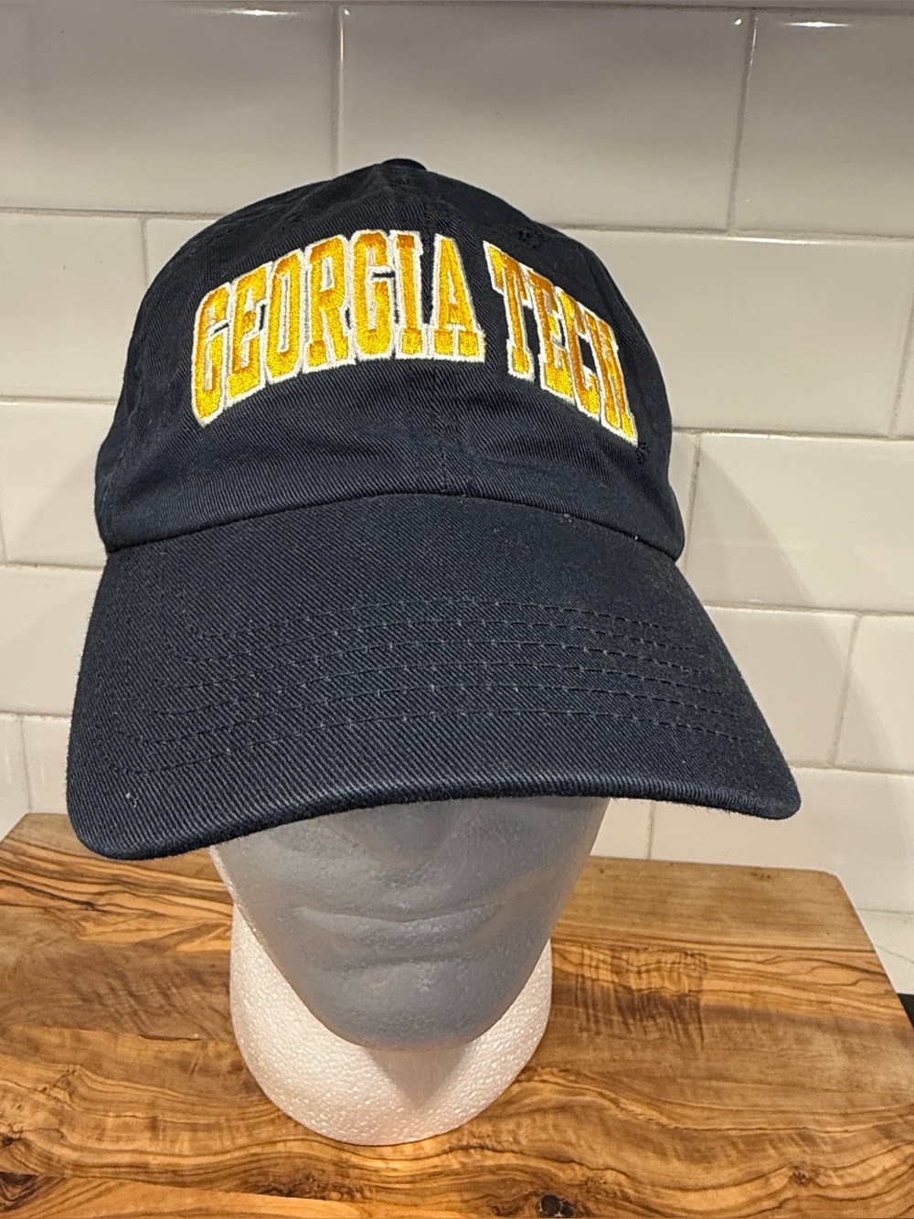 Georgia Tech Yellow Jackets Top of the World Navy Blue Relaxed Fit Strapback Hat